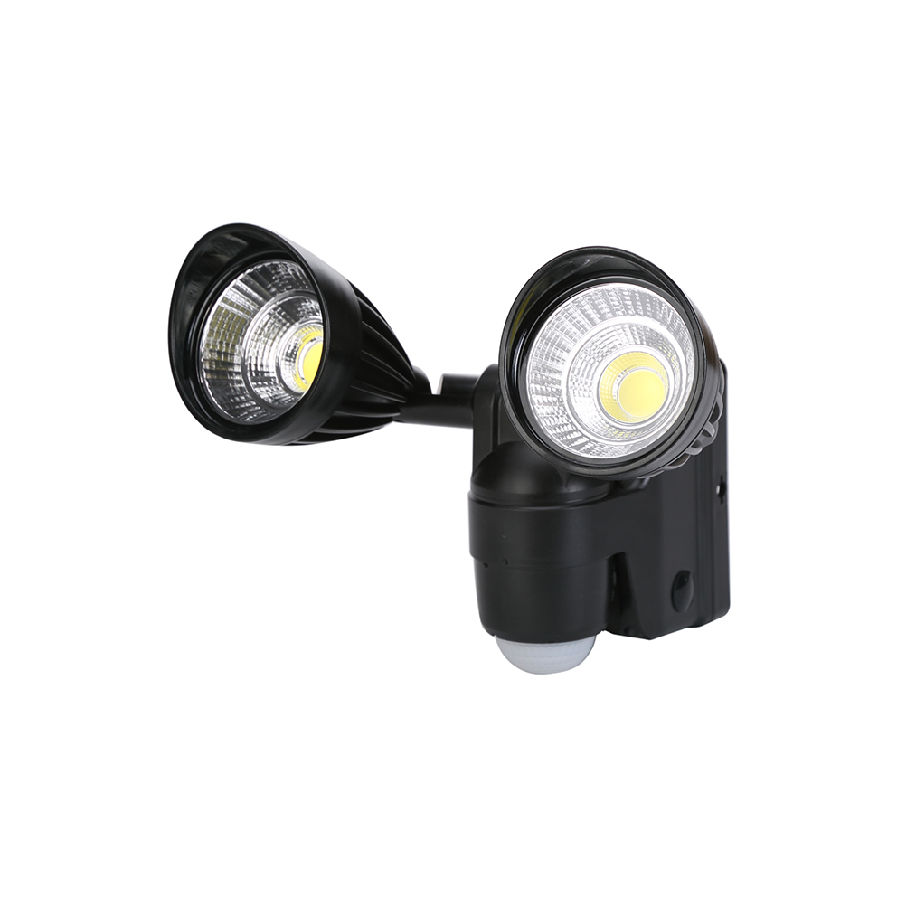 Dual-Head LED Outdoor Wall Light with Motion Sensor
