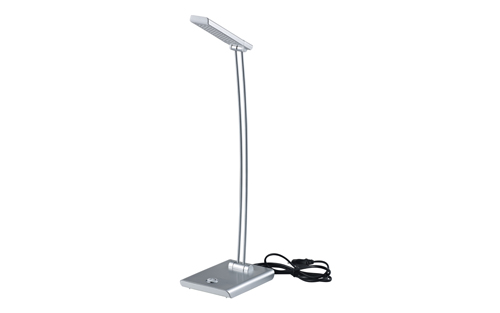 Silver Finish LED Table Lamp with Flexible Gooseneck