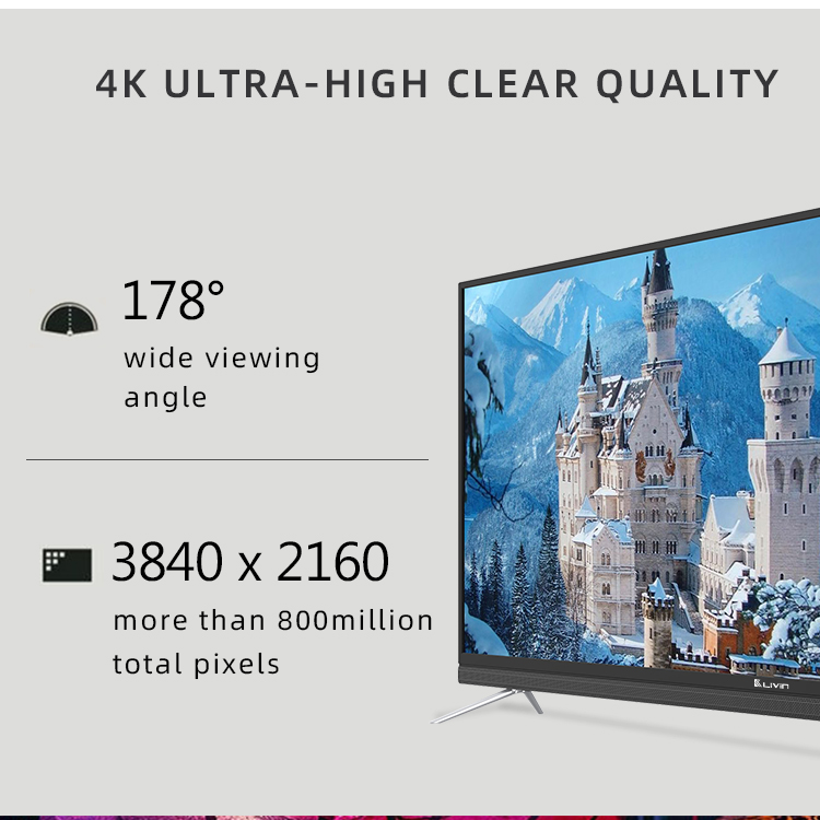 4K Ultra-High Definition display showing pixel clarity and wide viewing angle