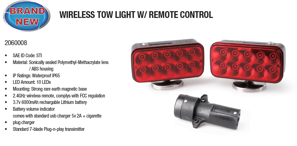 Wireless Magnetic LED Trailer Light Kit
