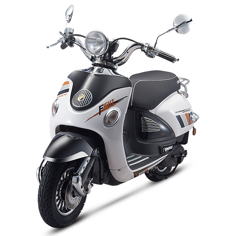 Scooter with rear storage and LED lighting