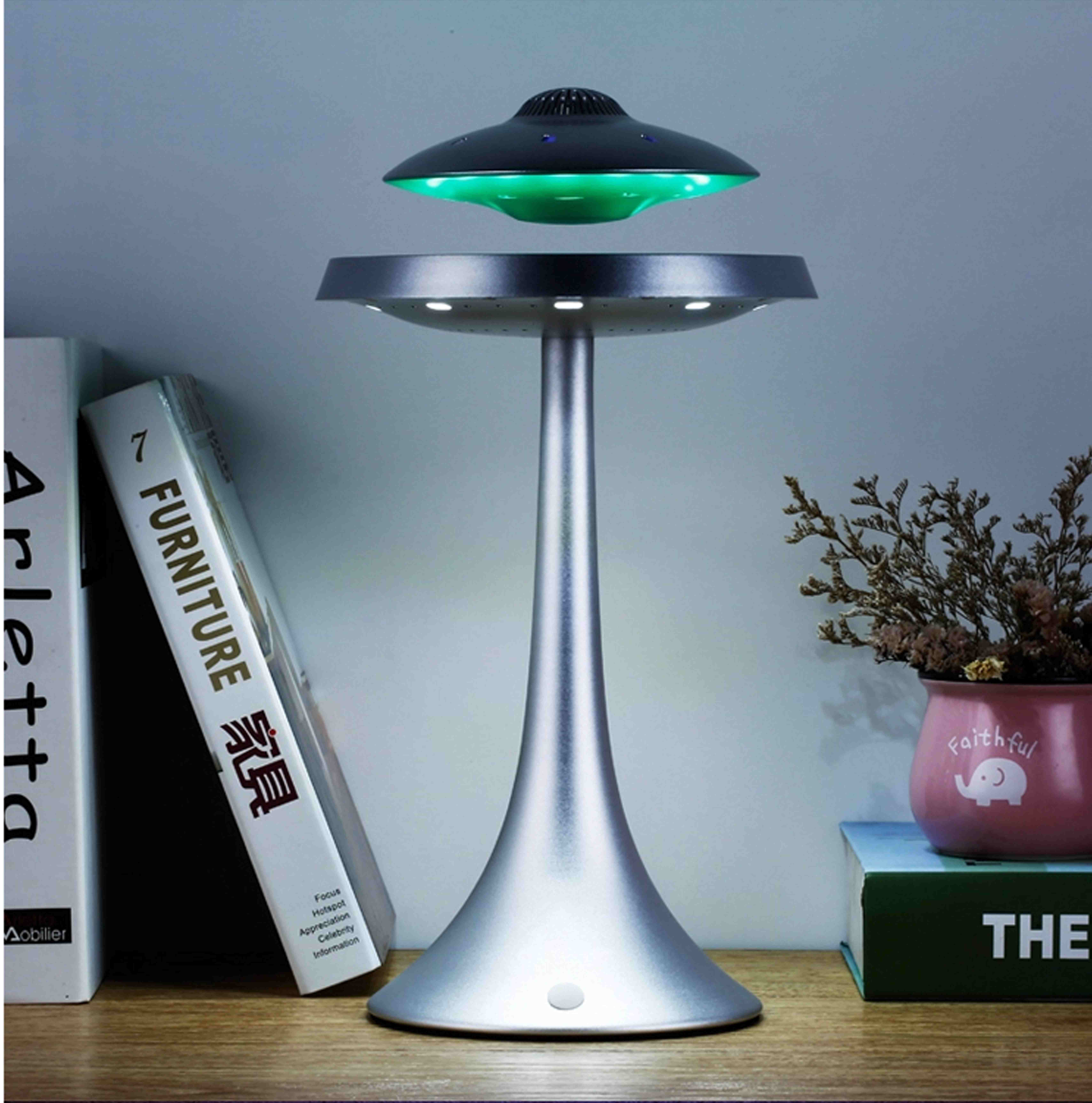 Levitating Bluetooth Speaker with LED Lamp