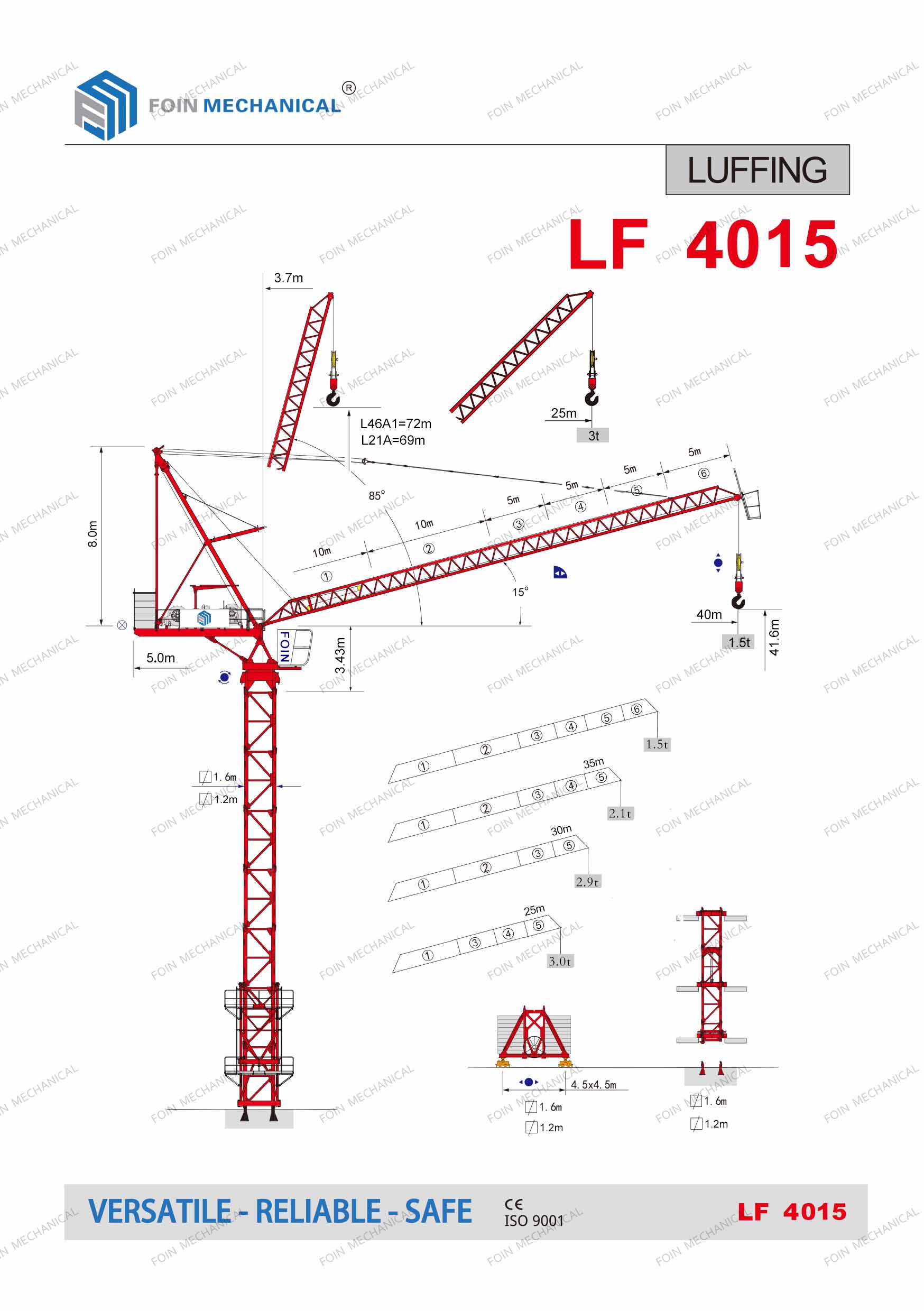 LF 4015 LUFFING TOWER CRANE - Image 2