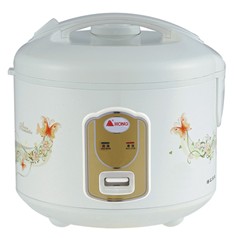 Electric Red Rice Cooker with Non-Stick Pot