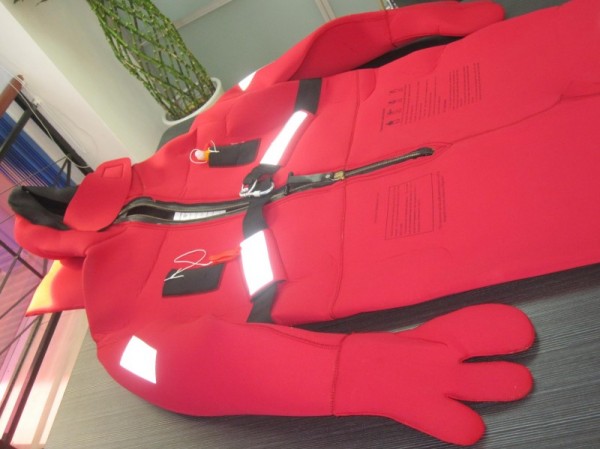 Marine Immersion Suit with Buoyancy Pillow