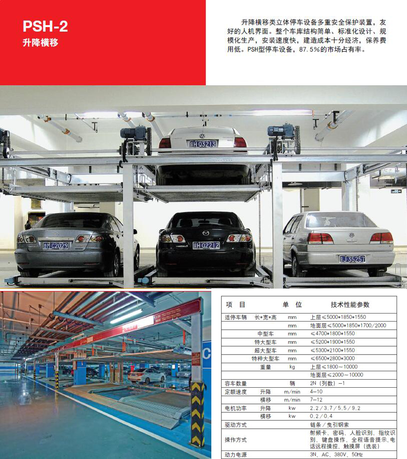 Double Deck Lifting Traverse Parking System