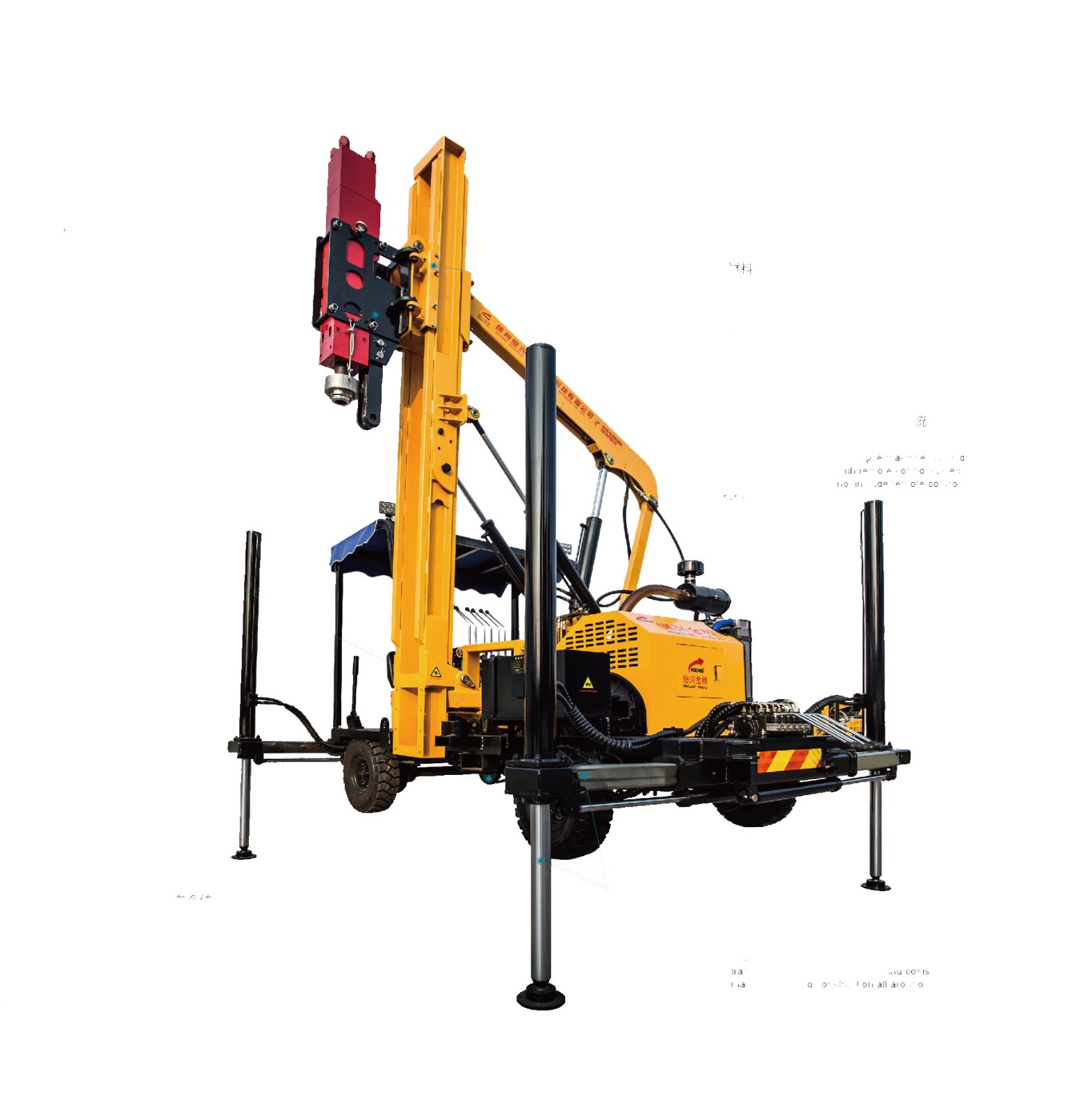 Lifting Guide Rail Highway Guardrail Piling Machine with Hydraulic Hammer - Image 3