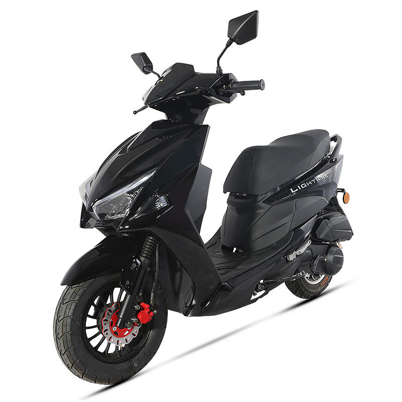 Front left 45-degree view of the scooter