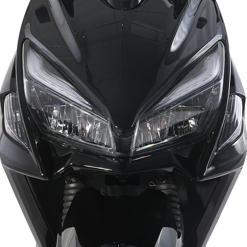 Close up of the LED headlight assembly