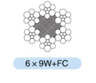 6x9W+FC Linear Contact Lay Wire Rope