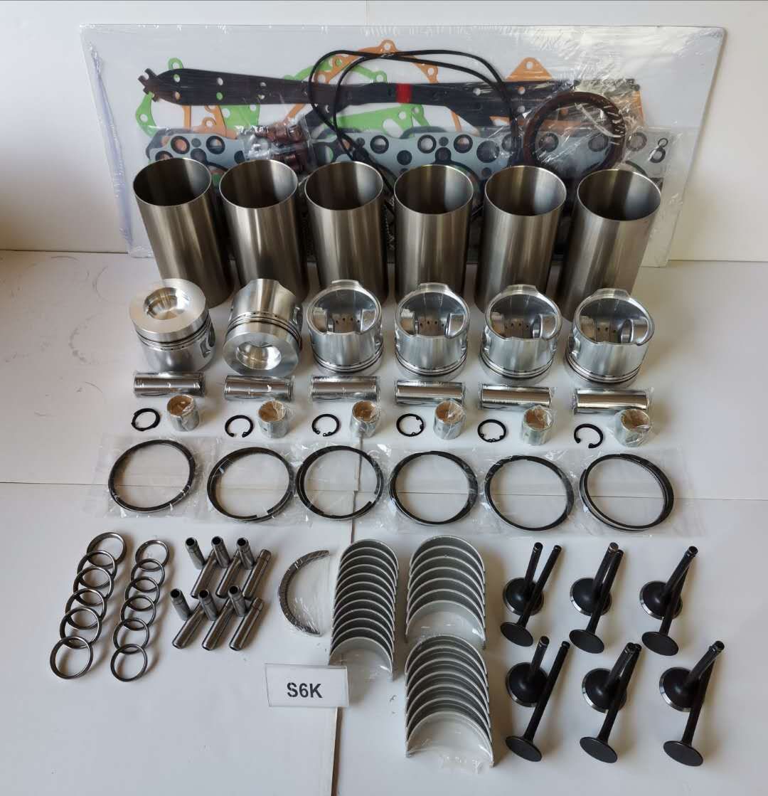 Engine Rebuild Kit with Liners, Pistons, Rings, Gaskets, Valves, Bearings, and Connecting Rods