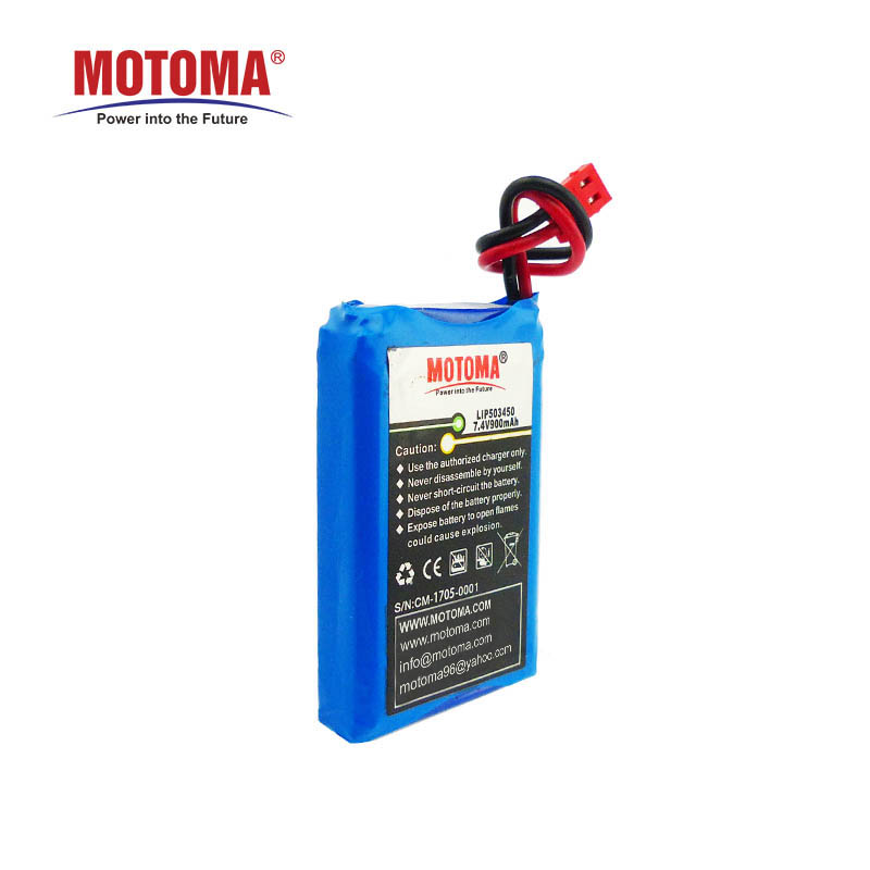 Lipo battery 3.7V 7.4V Lithium ion battery LIP503450-900mAh with PCB - Image 2