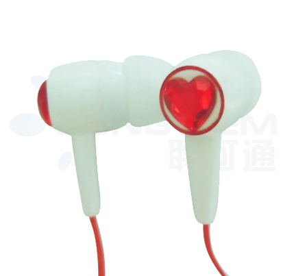 In-Ear Headphones with Heart-Shaped Design