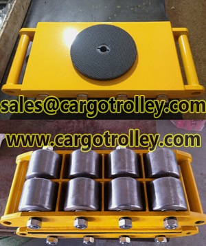 Steerable Machinery Moving Skates with Polyurethane Wheels