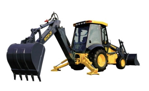 Multi-Purpose Construction Vehicle with Loader, Excavator, and Bulldozer Functions