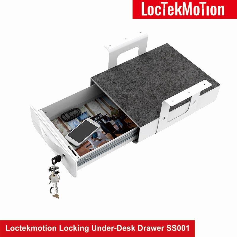 Locking Under-Desk Steel Storage Drawer