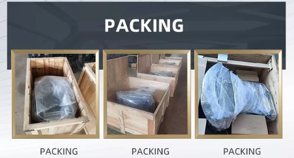 Log grapple packed in wooden crate for shipping