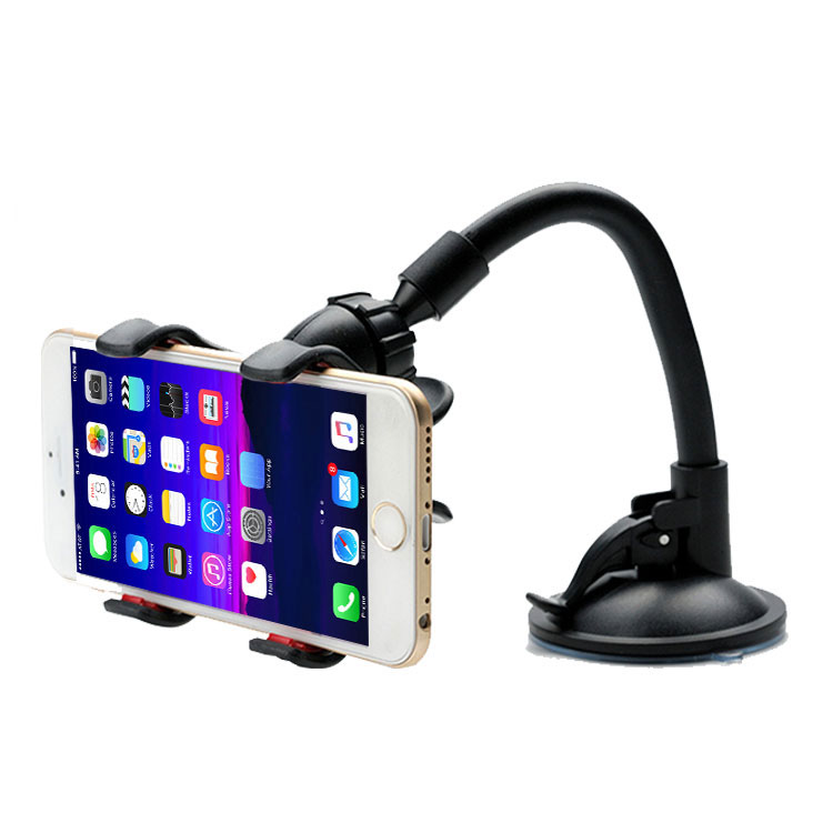 Long Arm Double Clip Car Dashboard Windshield 360 Rotating Suction Cup Mobile Phone Holder - Image 3