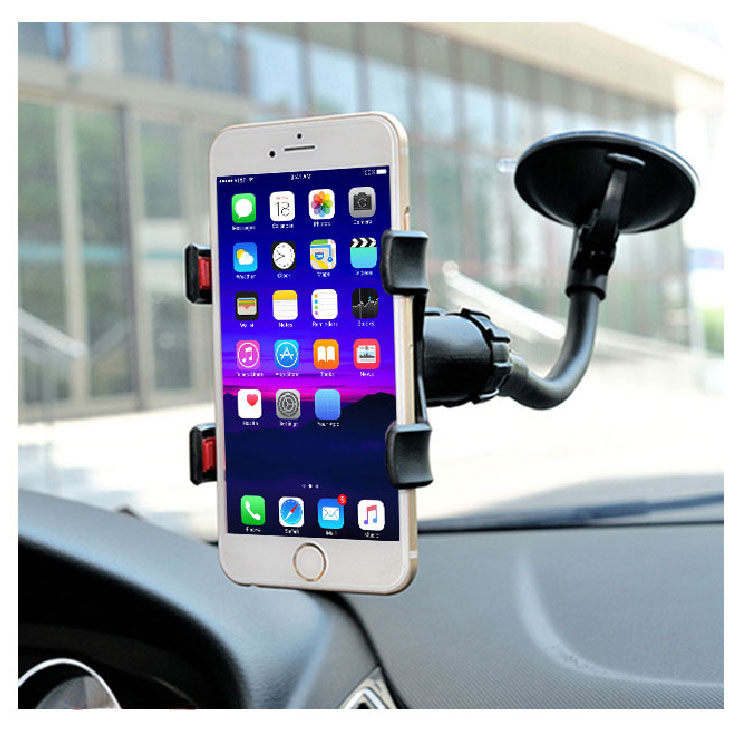 Long Arm 360° Rotating Mobile Phone Holder for Car