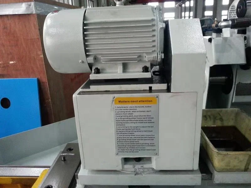 Close up view of the CNC grinding machine control interface