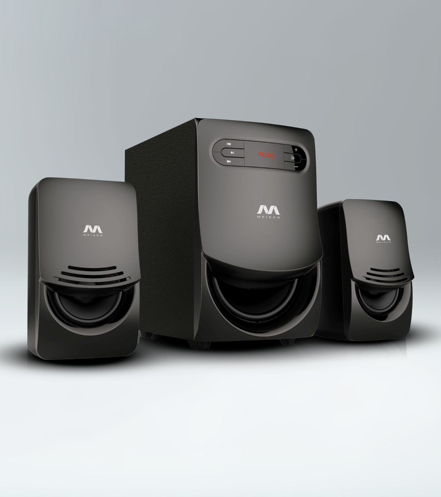 2.1 Channel Speaker System with Bluetooth, USB, SD, FM, and LED Display