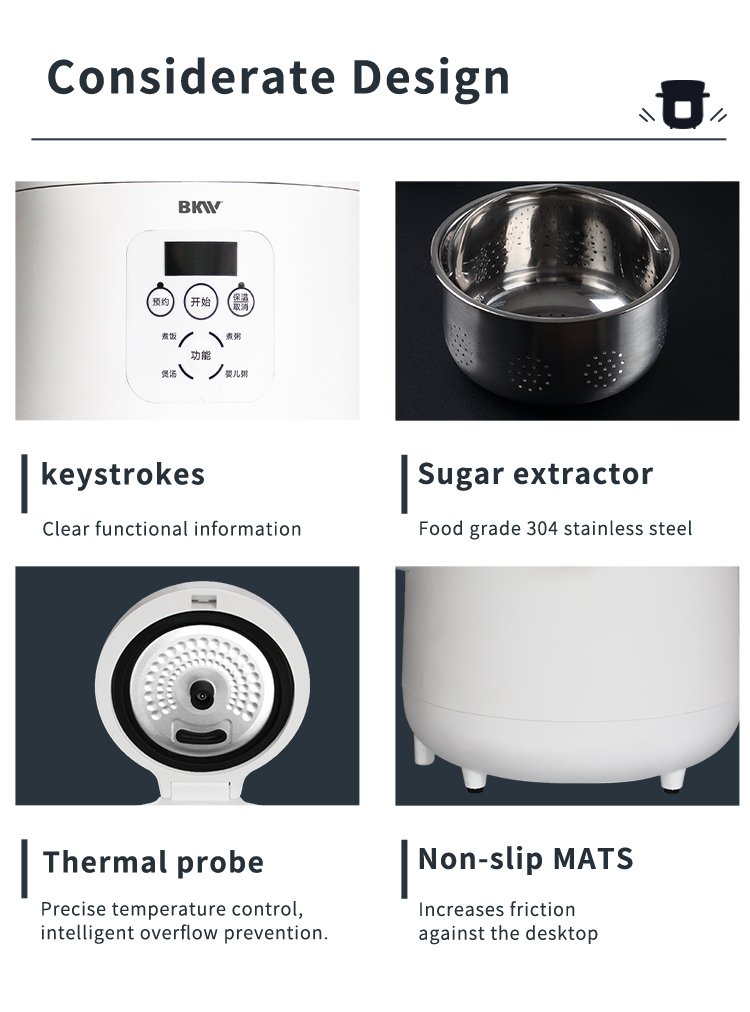 Internal components including the 304 stainless steel sugar extractor