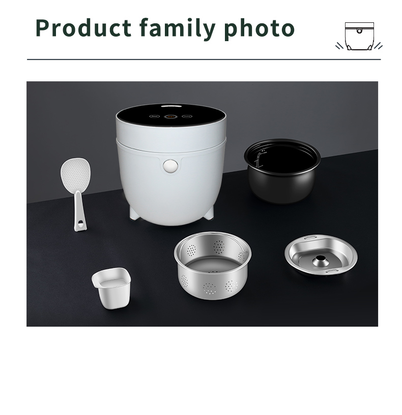 Rice cooker and included accessories