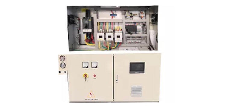 Control panel and electrical components of the chiller