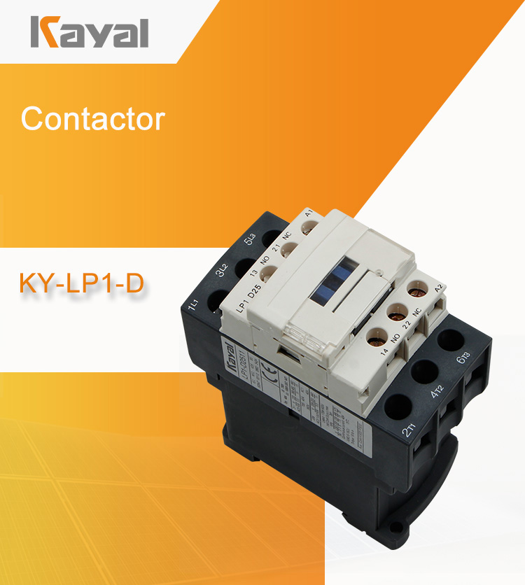 Close up of LP1-D DC contactor terminals
