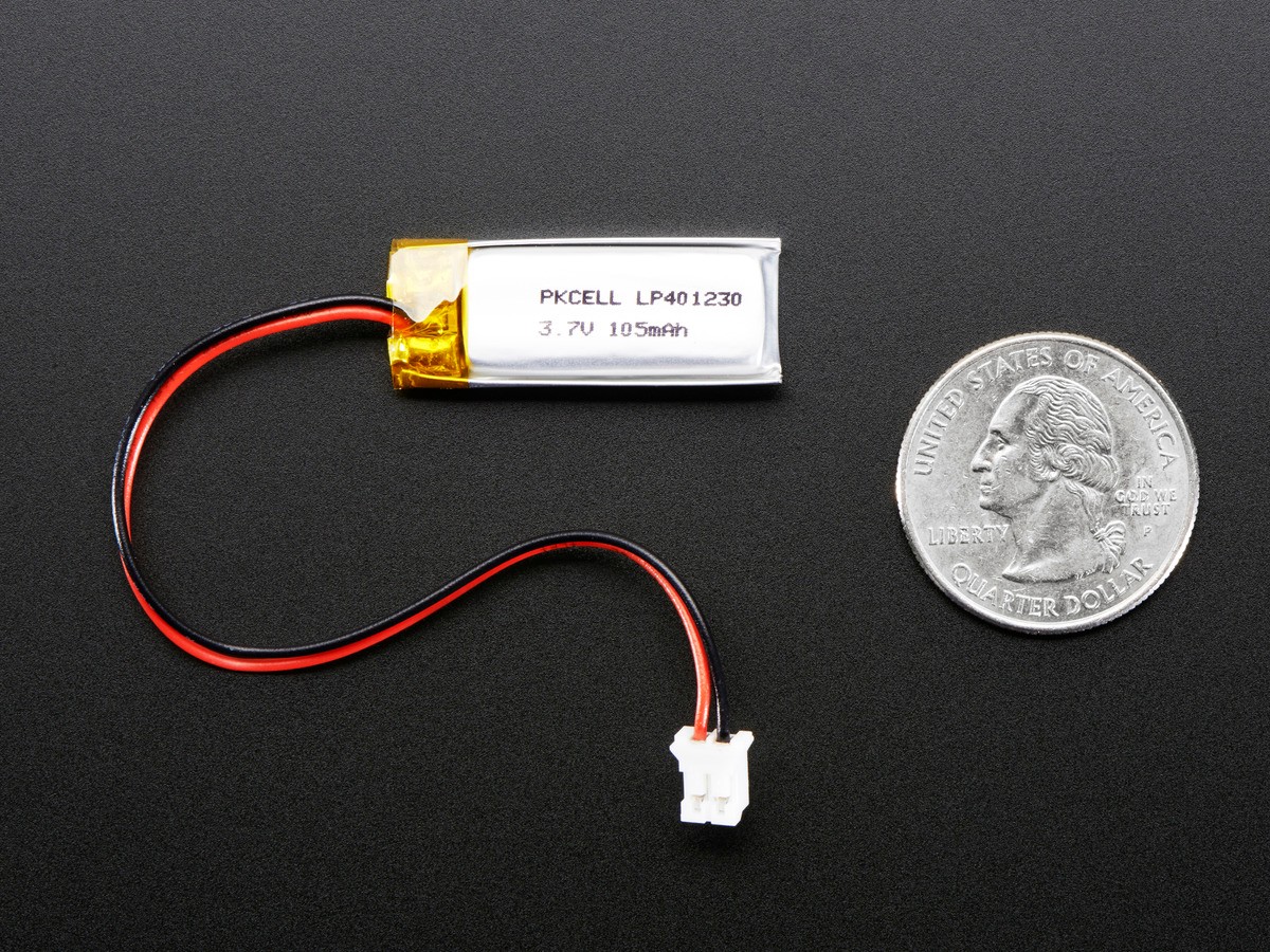 Lp401230 105mAh 3.7V Li-poylmer battery for GPS - Image 2