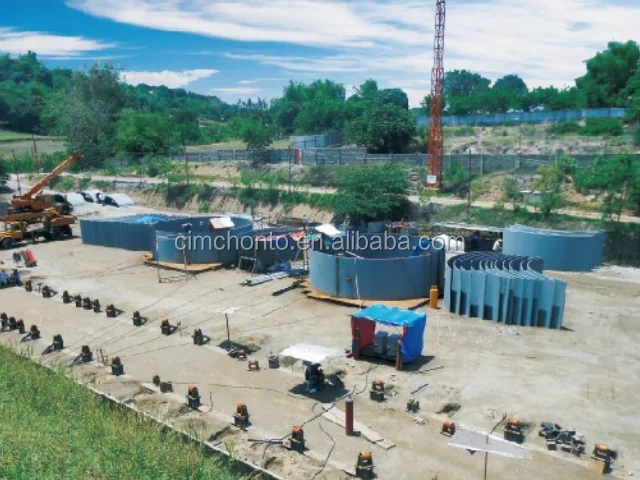Construction site showing assembly of LPG mounded tanks