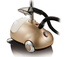 Garment Steamer with Wheeled Base and Telescopic Pole