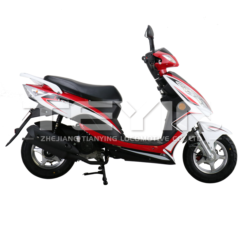 Scooter details showing digital instrument panel and controls