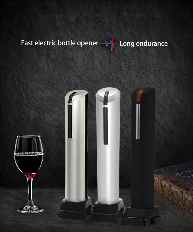 Electric wine opener with charging base