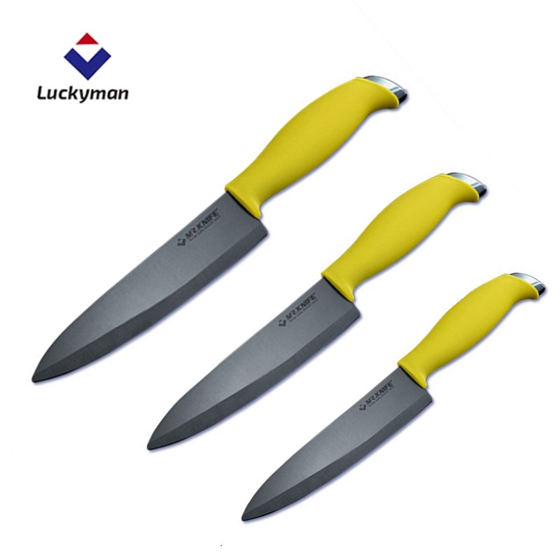 Luckyman black Ceramic Knife 6" 7" 8" Silica gel Handle chef knife ceramic - Image 3