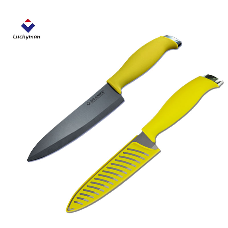 Luckyman black Ceramic Knife 6" 7" 8" Silica gel Handle chef knife ceramic - Image 2