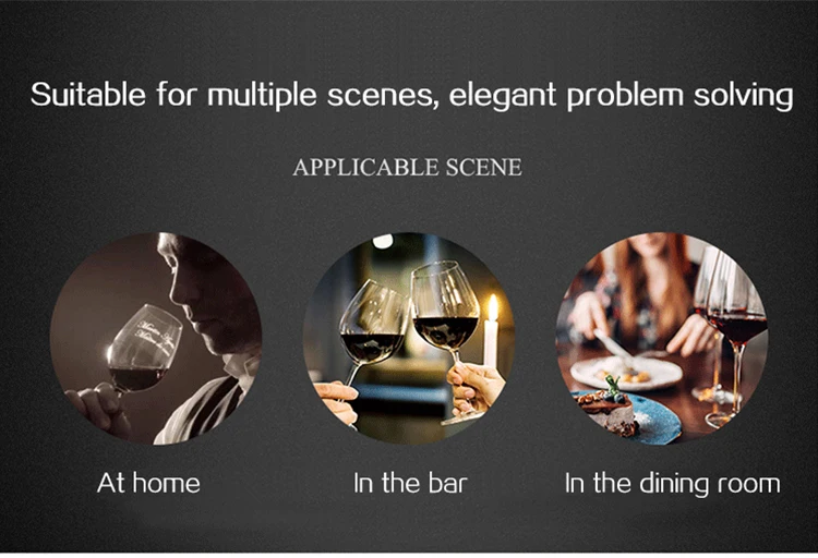 Wine aerator being used in home and bar settings