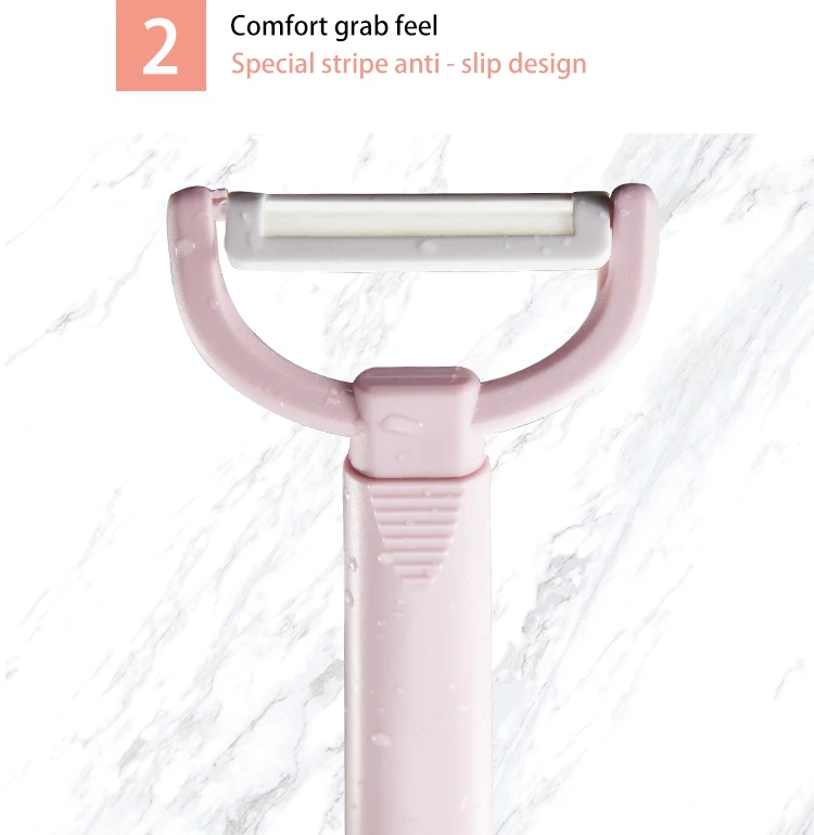 Close up of ceramic peeler handle with anti-slip texture