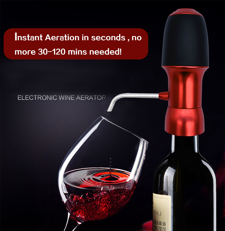 Luckyman high quality Portable Battery Electric Wine Aerator Wine Decanter Wine Pourer - Image 2