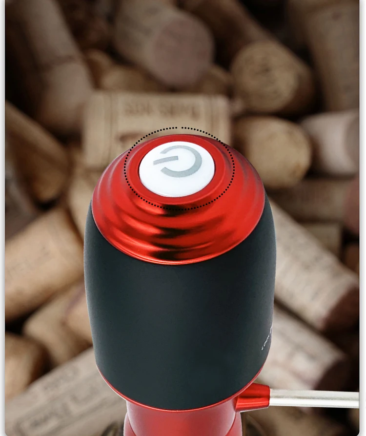 Portable electric wine aerator isolated on white background
