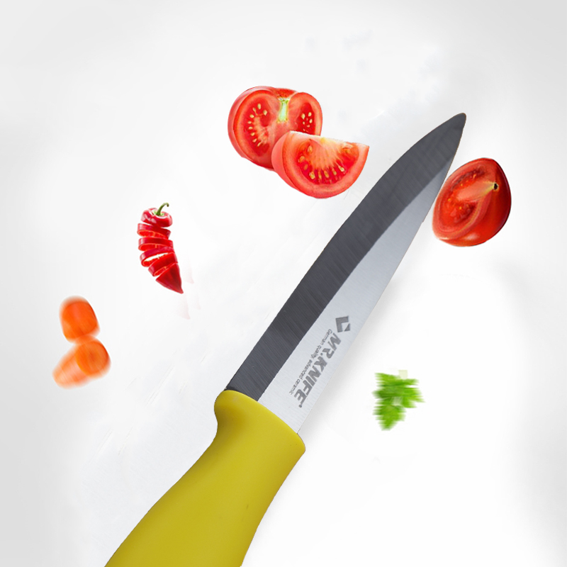 Luckyman Mini Fruit Peeler Knife 3" 4" ceramic knife blades with Silica gel Handle - Image 2