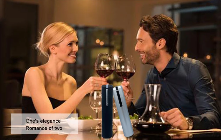 The electric wine opener presented as an elegant gift item.
