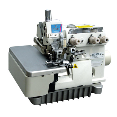 High-Speed Three-Thread Overlock Sewing Machine with Lap Rolling