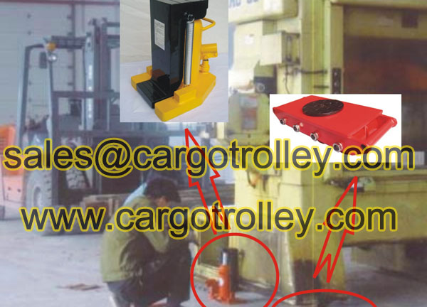 Machinery Moving Kit with Hydraulic Toe Jack and Skates