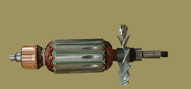 Machine Tool Armature with Cooling Fan