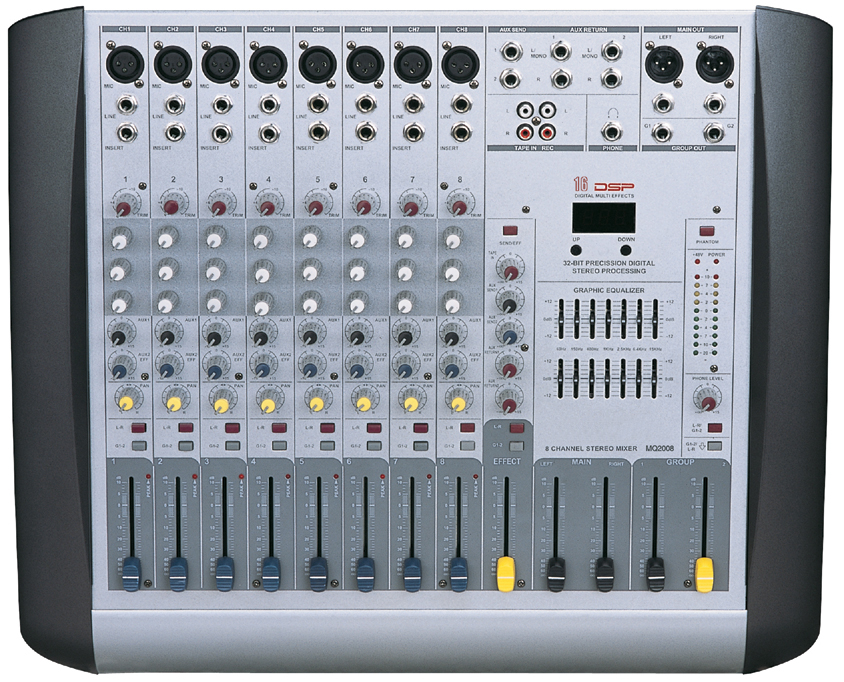 Eight-Channel Stereo Audio Mixer