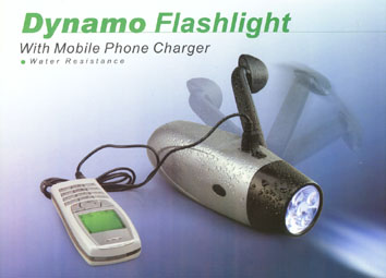 Dynamo Hand Crank Flashlight with Mobile Charger