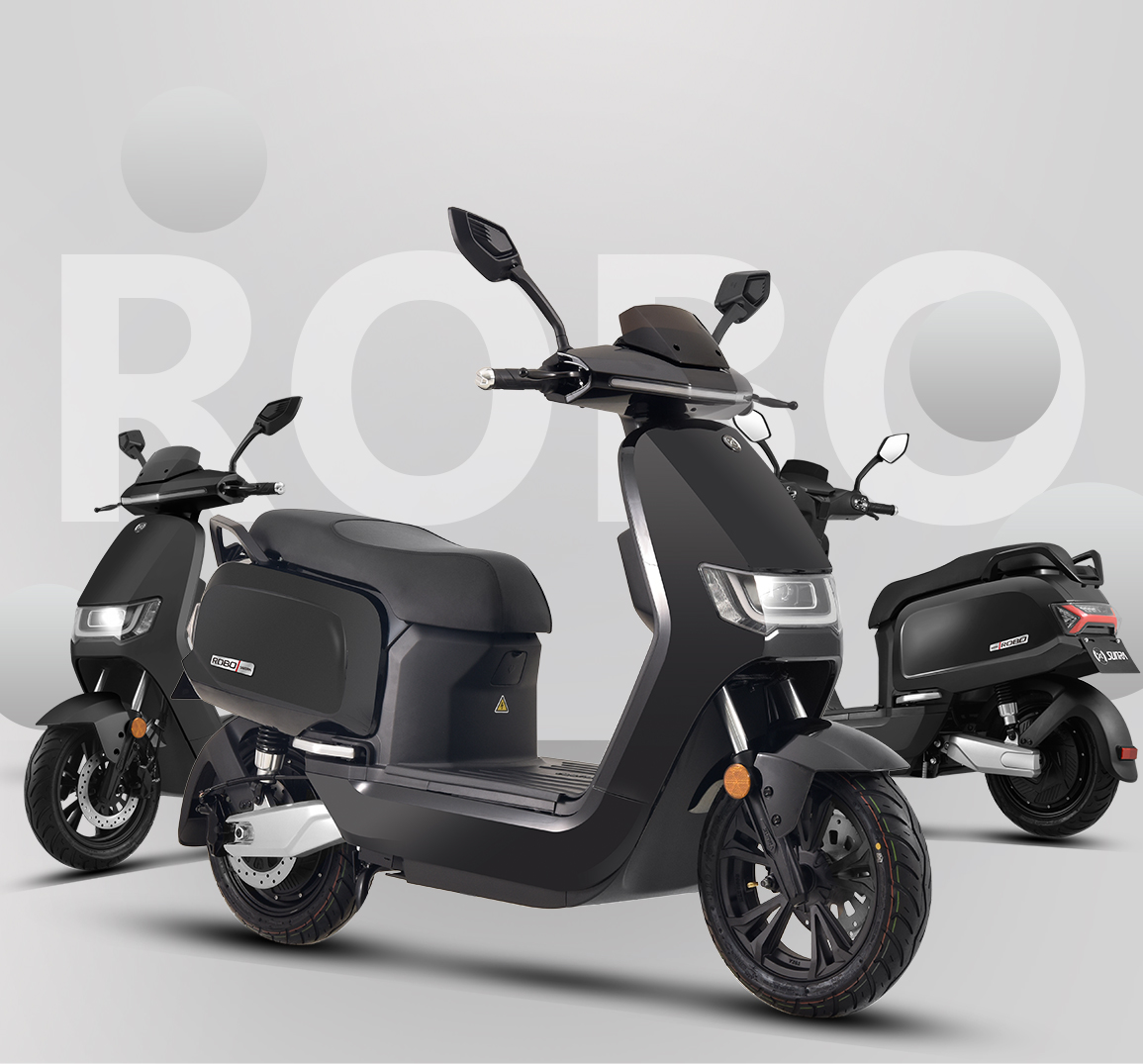Full view of the adult electric scooter