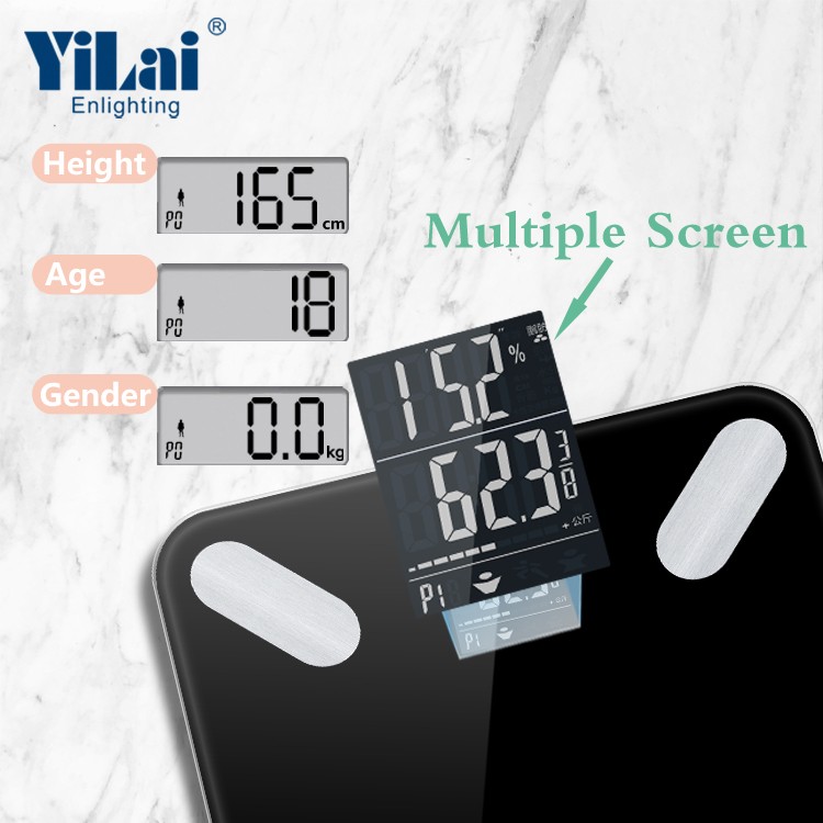 Magic illumination button weight scale with backlight display 7 in 1 body analysis scale - Image 2