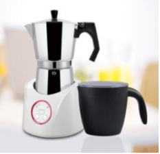 Electric Moka Coffee Pot with Magnetic Milk Frother